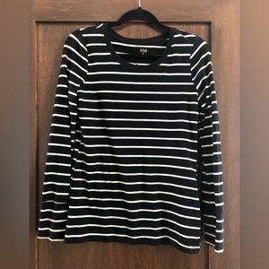 Ana Striped Black and White Shirt